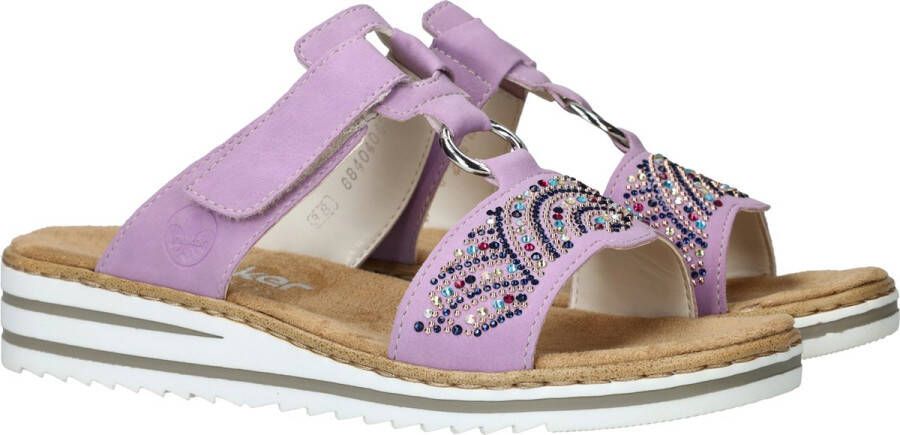 Rieker Lila Juweel Slipper voor Dames Purple Dames