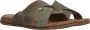 Rieker Groene herenslipper van synthetisch leer met unieke zool Green Heren - Thumbnail 5