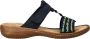 Rieker Blauwe Geborduurde Slipper voor Dames Blue Dames - Thumbnail 1