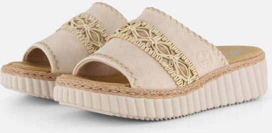 Rieker Slippers beige Textiel Dames