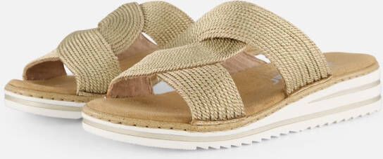 Rieker -Dames goud slippers & muiltjes
