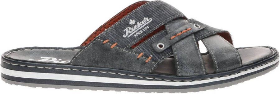 Rieker Slippers zomerschoen slippers badschoen met contrastkleurige raamstiksels - Foto 8