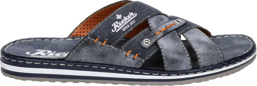Rieker Slippers zomerschoen slippers badschoen met contrastkleurige raamstiksels - Foto 13