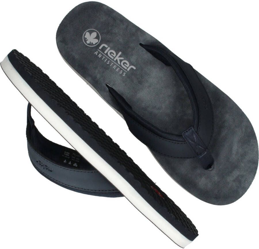 Rieker Slippers Heren Blauw