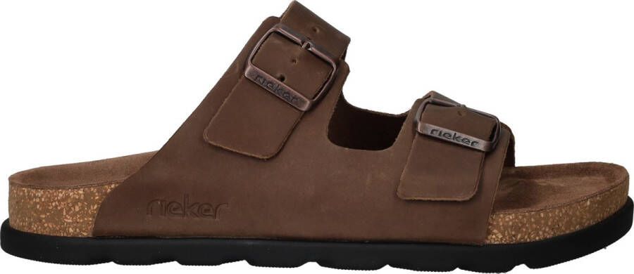 Rieker Slippers Heren Bruin