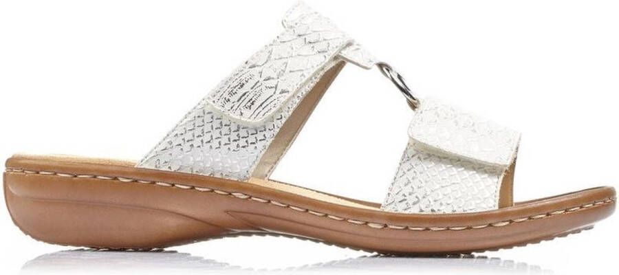 Rieker -Dames off-white ecru parel slippers & muiltjes - Foto 5