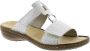Rieker -Dames off-white ecru parel slippers & muiltjes - Thumbnail 1