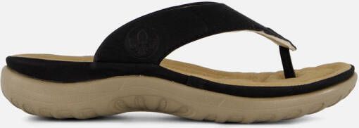 Rieker Slippers zwart Textiel Dames
