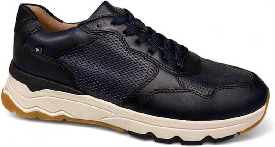 Rieker Blauwe Leren Sneaker Heren Revolution Black Heren