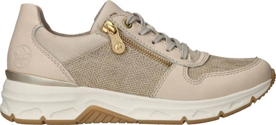 Rieker Beige Sneaker met Gouden Details Multicolor Dames