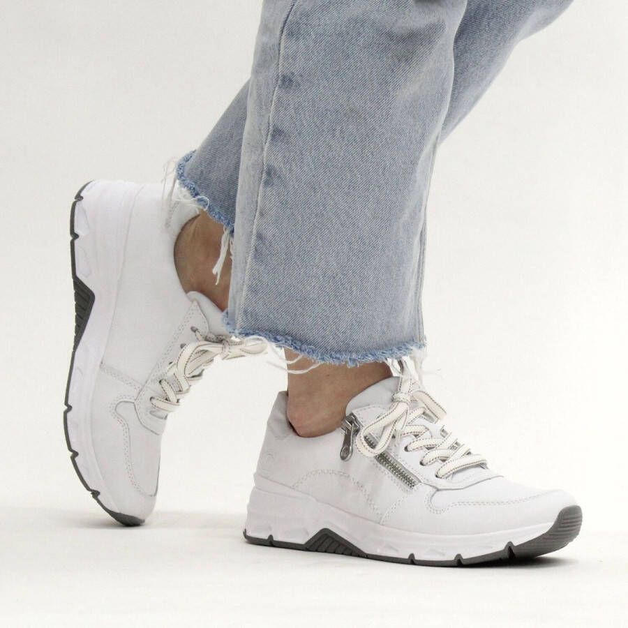 Rieker Sneakers met zijrits vrijetijdsschoen lage schoen veterschoen