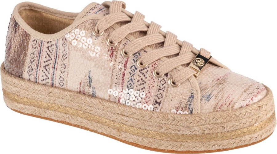 Rieker Espadrille Sneaker met zomerse print Multicolor Dames