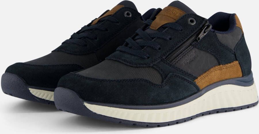 Rieker Zwarte synthetische sliders met comfortabel voetbed en klittenbandsluiting Black Heren - Foto 9