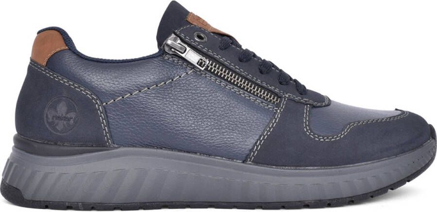 Rieker Comfortabele Blauwe Sneakers met Donkergrijze Zool Blauw Heren - Foto 3
