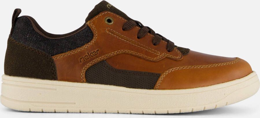 Rieker Bruine Vetersneakers met Robuuste Zool Brown Heren