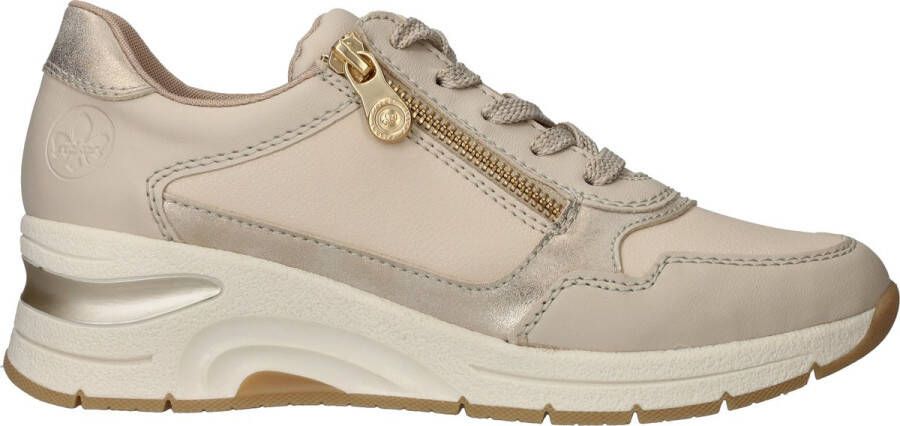 Rieker Beige Sneaker met Gewatteerde Enkelsteun Beige Dames