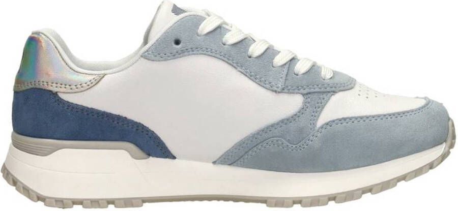 Rieker Witte Sneaker met Blauwe Accenten Multicolor Dames - Foto 1