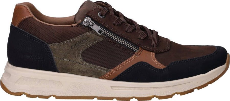Rieker Sneakers Laag Veterschoenen Laag Donkerbruin