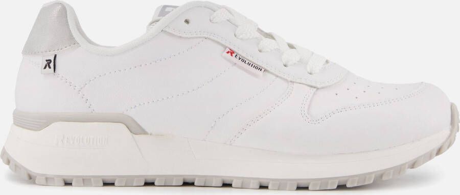 Rieker Witte Stoffen Sneakers Modieuze Schoenen voor Vrouwen White Dames