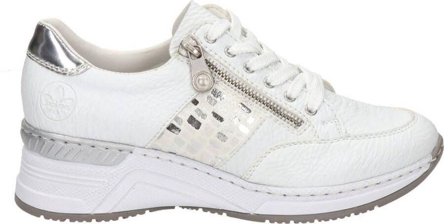 Rieker Sneakers met sleehak veterschoen lage schoen sneaker met losse inlegzool smalle vorm