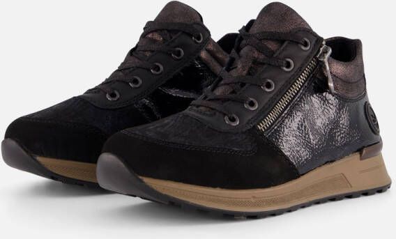 Rieker Sneakers vrijetijdsschoen lage schoen veterschoen met zijrits