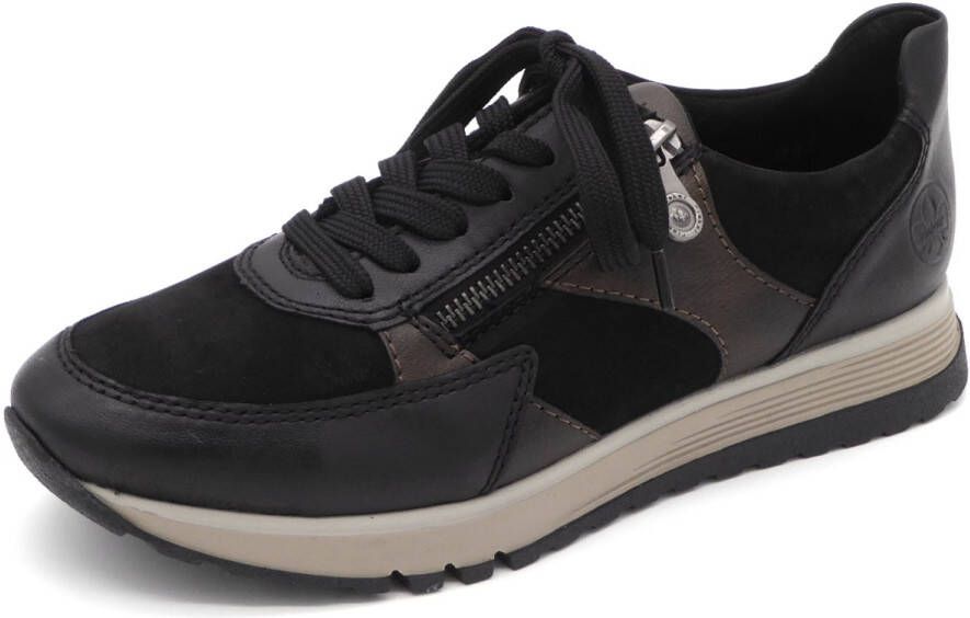 Rieker Sneaker 49010-00 Zwart Combi Verwisselbaar Voetbed