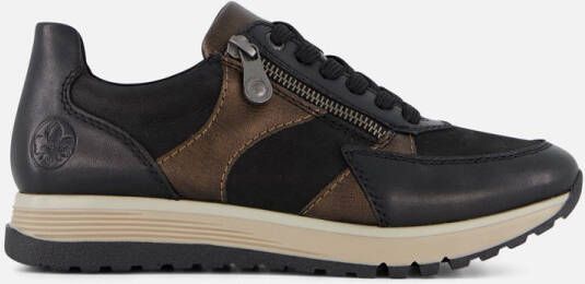 Rieker Sneaker 49010-00 Zwart Combi Verwisselbaar Voetbed