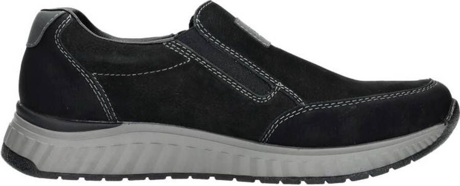Rieker Blauwe Slip-On met Cognac Details Black Dames