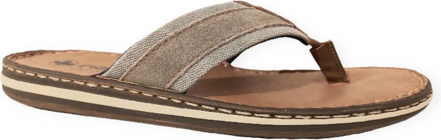 Rieker Teenslipper 21095-42 Grijs Combi Zacht Voetbed