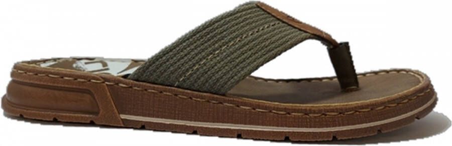 Rieker Teenslipper 21280-54 Groen Zacht Voetbed