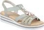 Rieker Sandalen zomerschoen sandaal sleehak met decoratieve elementen - Thumbnail 1