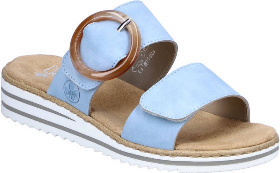 Rieker Slippers sleehak zomerschoen pantoffels met zachte binnenzool