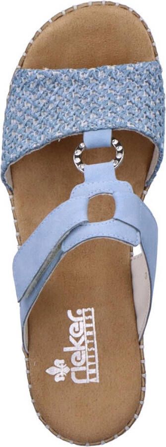 Rieker -Dames blauw licht slippers & muiltjes - Foto 1