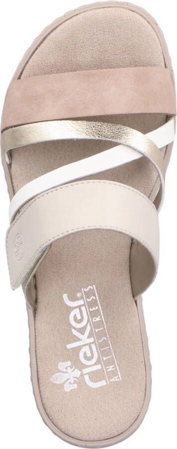 Rieker Stijlvolle multi-gekleurde sliders voor dames Beige Dames