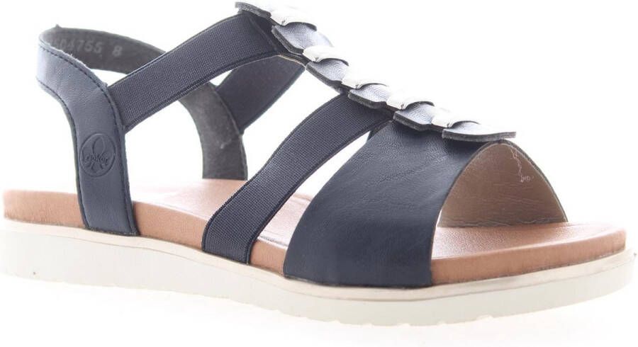 Rieker Sandalen zomerschoen sandaal blokhak met stretchbandjes