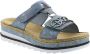 Rieker Slippers plateau zomerschoen pantoffels met strass versiering - Thumbnail 1