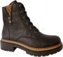 Rieker Veterlaarsjes lace-up boots block heel with practical inner zipper - Thumbnail 1