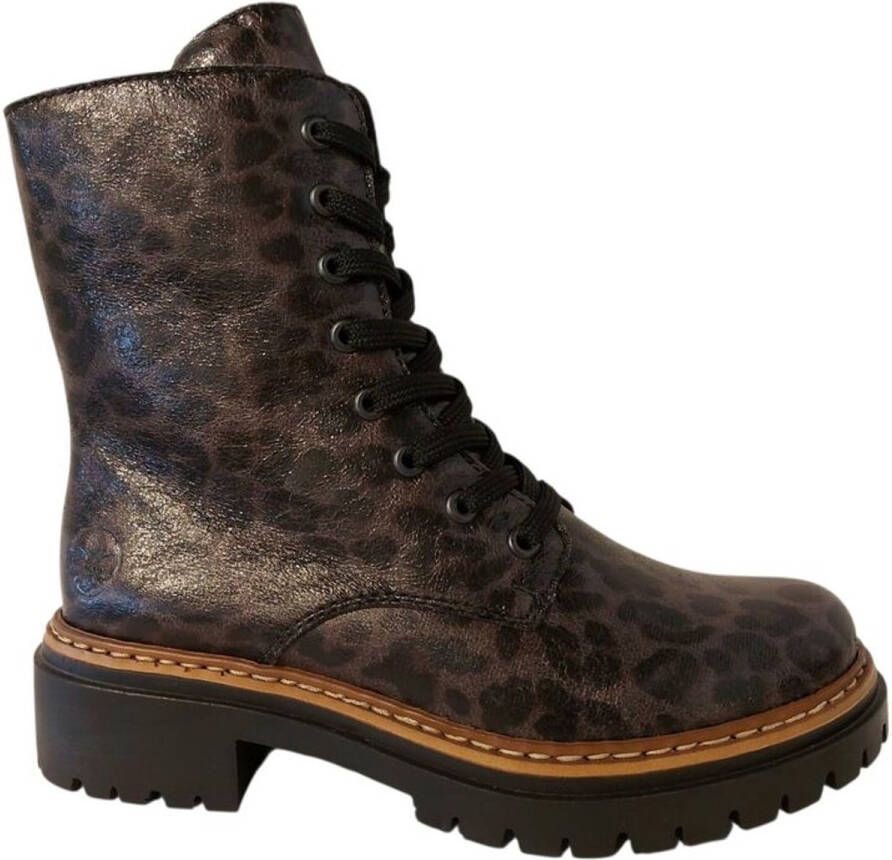 Rieker 72627-90 dames veterboots sportief bruin