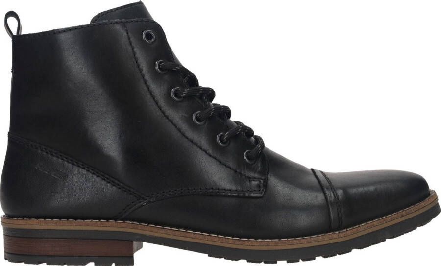 Rieker Veterboots zwart Leer 382240