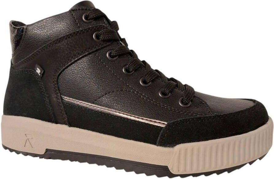 Rieker Veterboot Wo171-00 Zwart Warm Gevoerd