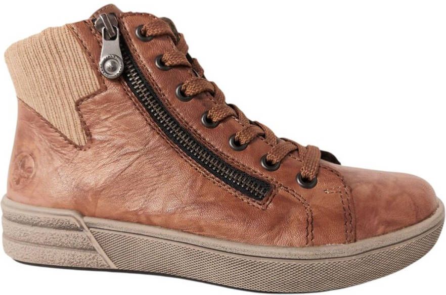 Rieker Veterboot X0709-22 Bruin Warm Gevoerd