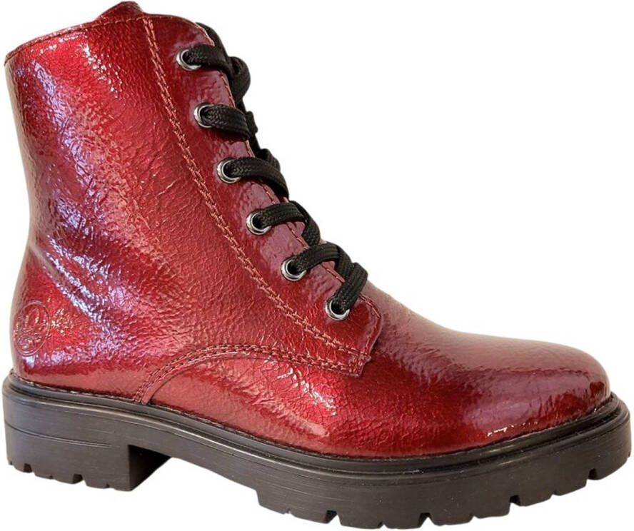 Rieker Veterboot Z2841-33 Rood Lak