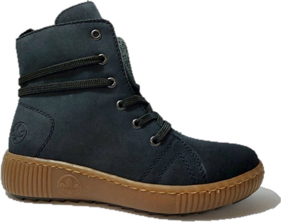 Rieker Veterboot Z6637 14 Blauw Fleece Lining 6½