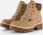 Rieker Veterboots beige Synthetisch - Thumbnail 1