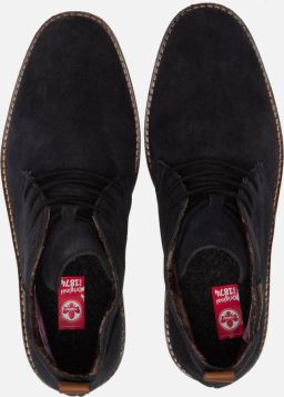 Rieker Blauwe Suède Veterschoenen voor Heren Blue