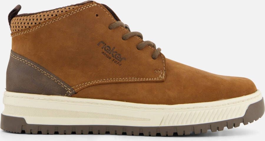 Rieker Bruine extra brede veterschoenen voor heren Brown Heren