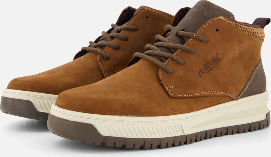 Rieker Bruine extra brede veterschoenen voor heren Brown Heren