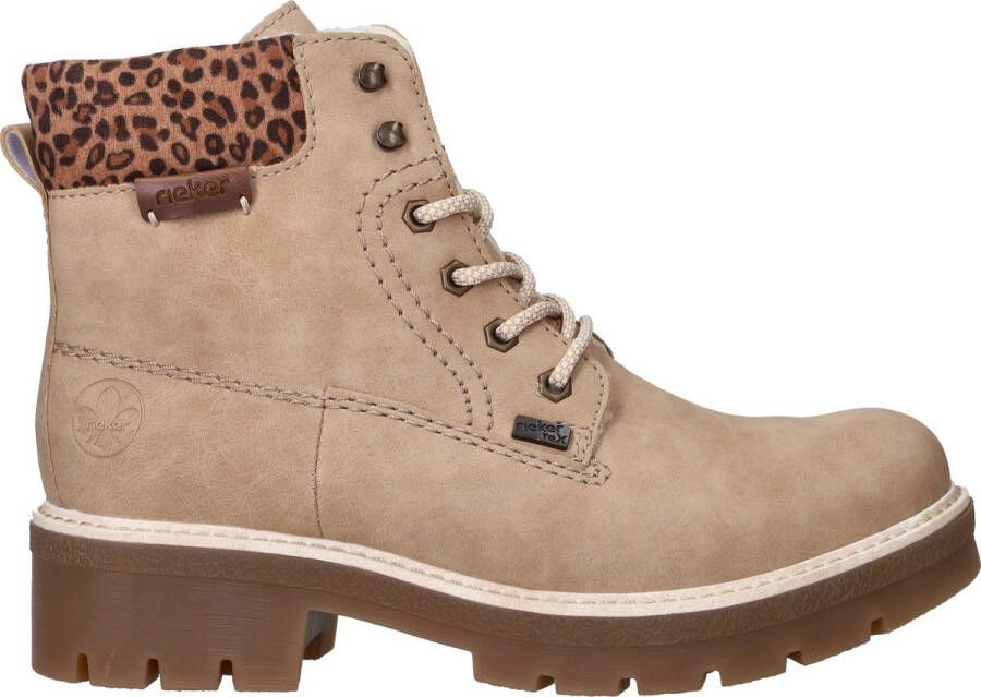 Rieker Veterboots beige Synthetisch