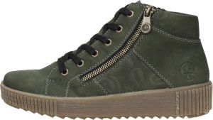 Rieker Dames Veterschoenen Zwartlak