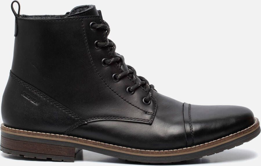 Rieker Comfortabele zwarte veterschoenen voor heren Black Heren